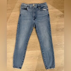 Good American Good Legs High Rise Skinny Jeans 10/30 Raw Hem